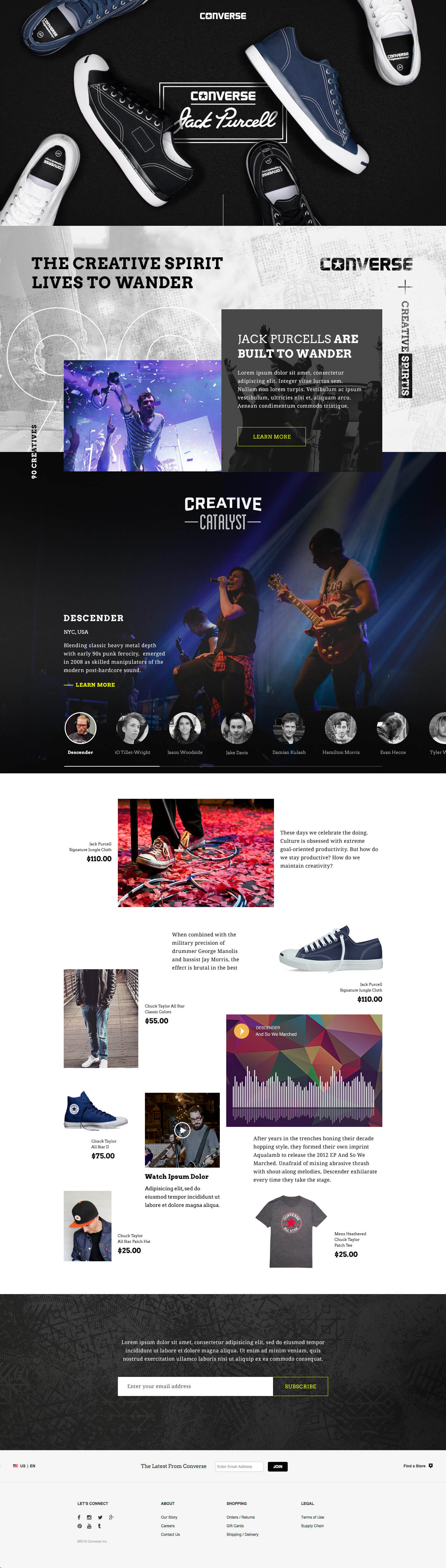 Artist style mix landing page