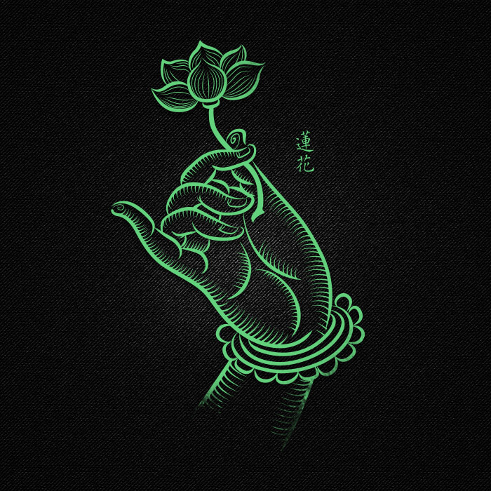 hand and lotus